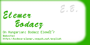 elemer bodacz business card